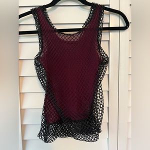 Lip Service Fishnet Mesh Lined Tank